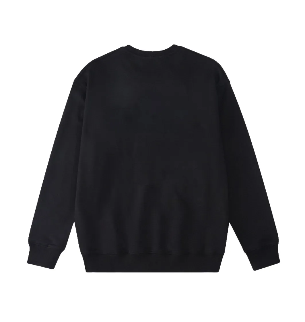 W805#P160💰 Stone Island Stone Island overlapping large compass logo printed round neck long-sleeved sweatshirt! Versatile base round neck sweatshirt for couples! Simple armband design, customized 1*1 thread (fine texture), 380g double-strand large terry fabric, very good quality, foreign trade craftsmanship, respect the original version! The threads at the cuffs and hem are all original bartacks! The time-consuming and material consumption distinguishes the ordinary version on the market! Tops worn by celebrities from all walks of life on INS, can be matched with couple styles!  Color: Black White Size: M-XXL